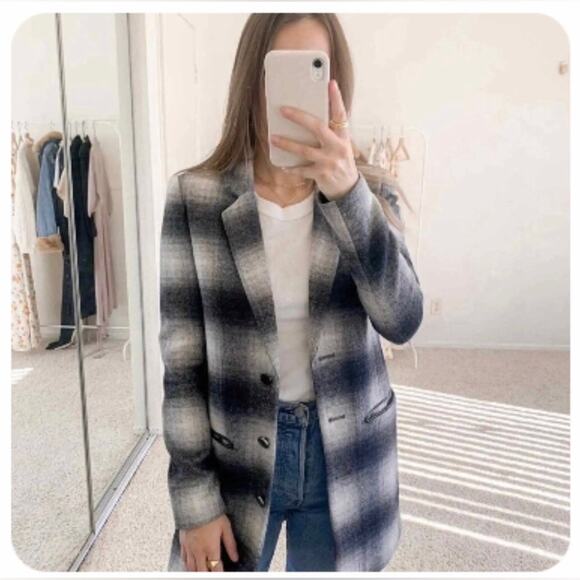 Rebecca Minkoff Jackets & Blazers - Rebecca Minkoff Plaid Wool Coat